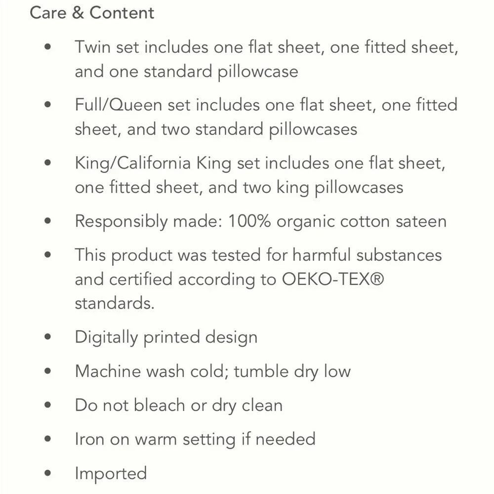 Standard Pillow Case Set
